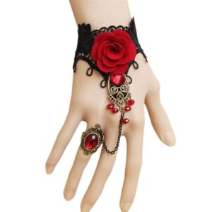 Red Rose Lace Bracelet