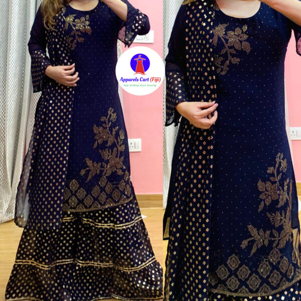 Georgette Sharara Suit - Image 2